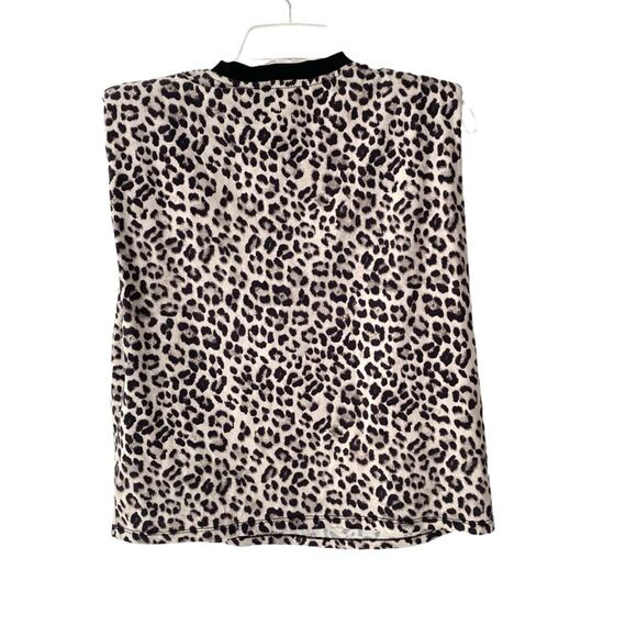 Alice + Olivia Braxton Animal Print stop size medium Black Cream - Picture 7 of 9